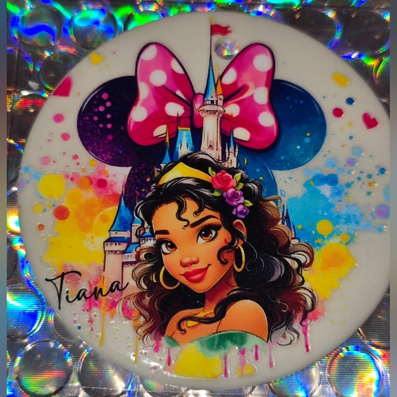 Princess Tiana Custom Christmas Ornament with Real Pearl #1031 - Picture 1 of 2